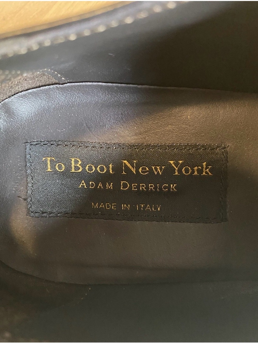 To Boot New York Adam Derrick Mens Black Wingtip Oxford Dress Shoes Italy 11.5 - Picture 7 of 11